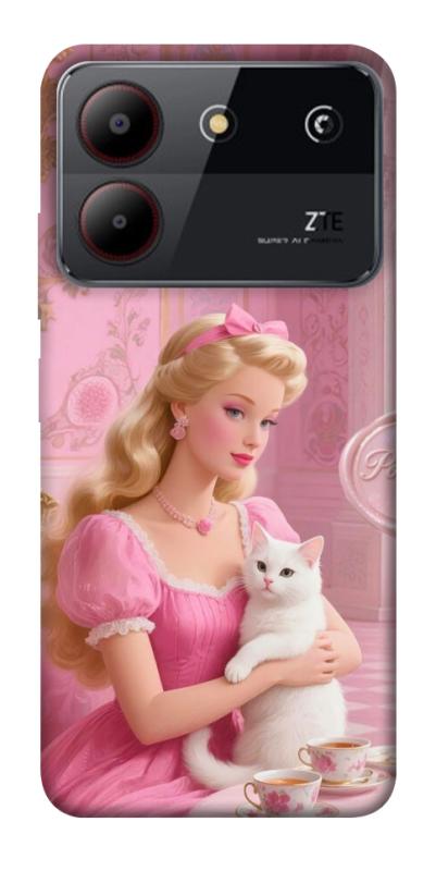 Чохол itsPrint Barbie with cat для ZTE Blade A54 4G, дитячі, купити оптом з доставкою