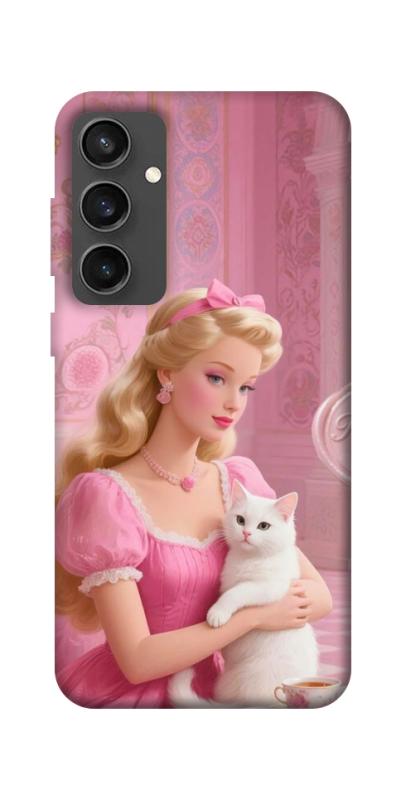 Чохол itsPrint Barbie with cat для Samsung Galaxy S24 FE, дитячі, купити оптом з доставкою