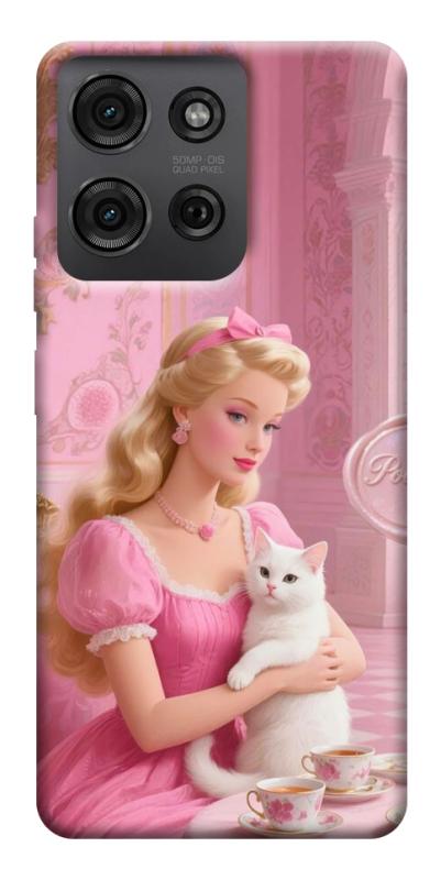 Чехол itsPrint Barbie with cat для Motorola Moto G75 5G, детские, купить оптом с доставкой