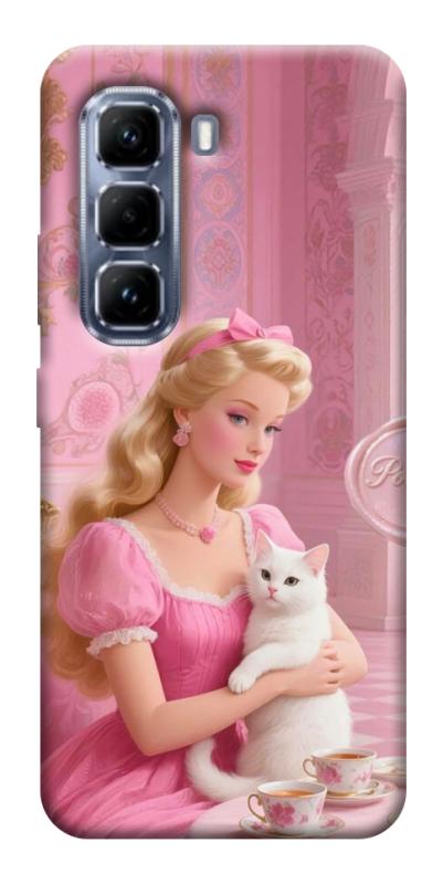 Чохол itsPrint Barbie with cat для Infinix Hot 50 Pro, дитячі, купити оптом з доставкою