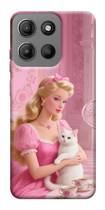Чехол itsPrint Barbie with cat для Motorola Moto G15 4G, детские, купить оптом с доставкой