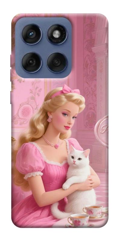 Чохол itsPrint Barbie with cat для Motorola Edge 60 Fusion, дитячі, купити оптом з доставкою