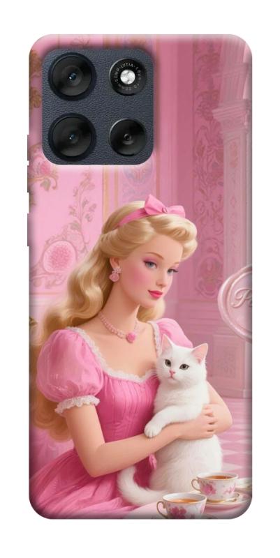 Чохол itsPrint Barbie with cat для Motorola Moto G56 5G, дитячі, купити оптом з доставкою