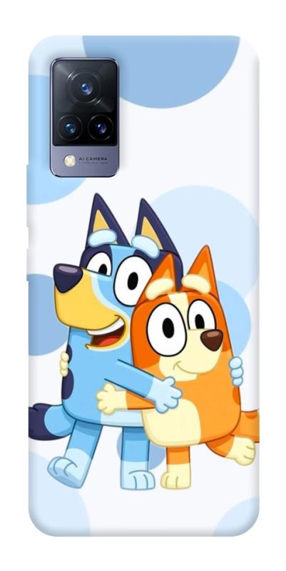 Чохол itsPrint Bluey and bingo для Vivo V21, дитячі, купити оптом з доставкою