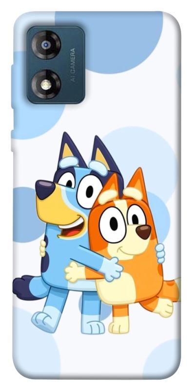 Чохол itsPrint Bluey and bingo для Motorola Moto E13, дитячі, купити оптом з доставкою
