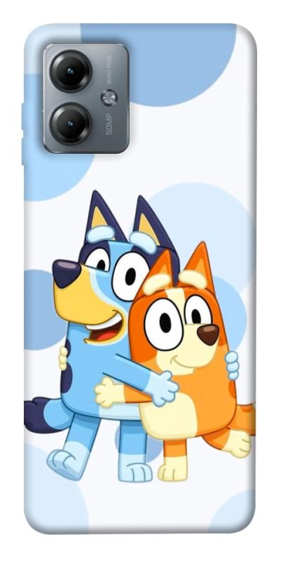 Чехол itsPrint Bluey and bingo для Motorola Moto G14, детские, купить оптом с доставкой