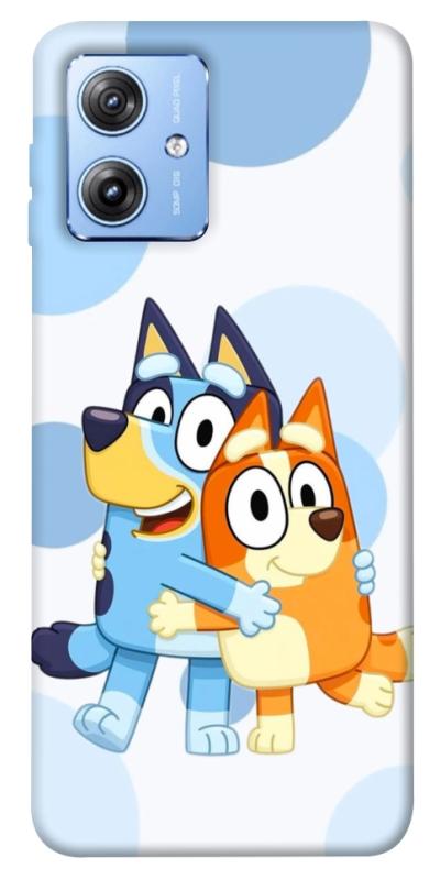 Чехол itsPrint Bluey and bingo для Motorola Moto G84, детские, купить оптом с доставкой