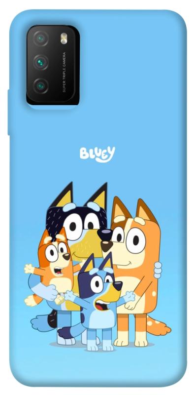 Чехол itsPrint Bluey family для Xiaomi Poco M3, детские, купить оптом с доставкой
