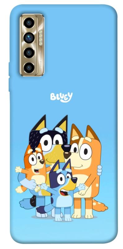 Чохол itsPrint Bluey family для TECNO Camon 17P, дитячі, купити оптом з доставкою