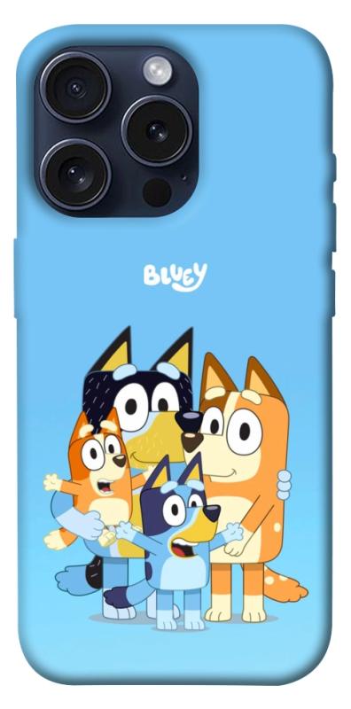 Чехол itsPrint Bluey family для Apple iPhone 15 Pro (6.1"), детские, купить оптом с доставкой