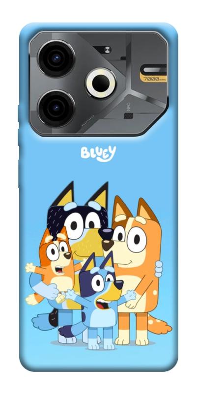 Чехол itsPrint Bluey family для TECNO Pova 6 Neo (LI6), детские, купить оптом с доставкой