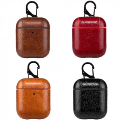 Кожаный футляр Leather series для наушников AirPods