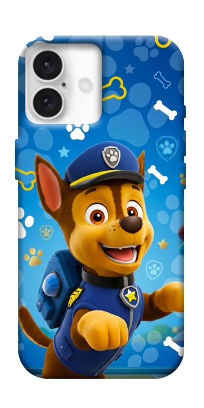 Чехол itsPrint Paw Patrol Chase для Apple iPhone 16 Plus (6.7"), детские, купить оптом с доставкой