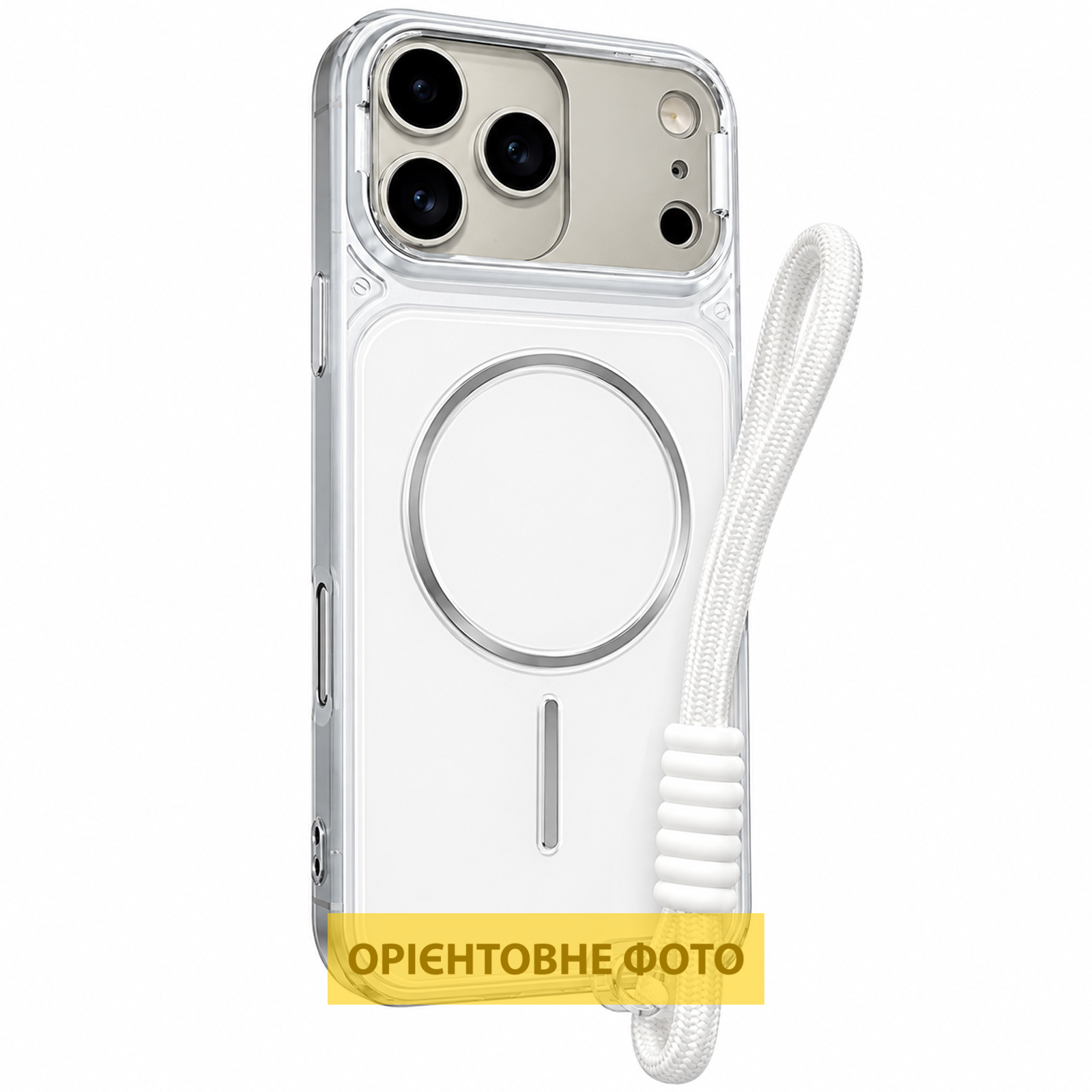 Чехол TPU+PC Pacific with Magnetic Fit and straps для Apple iPhone 14 / 13 (6.1"), White, купить оптом с доставкой