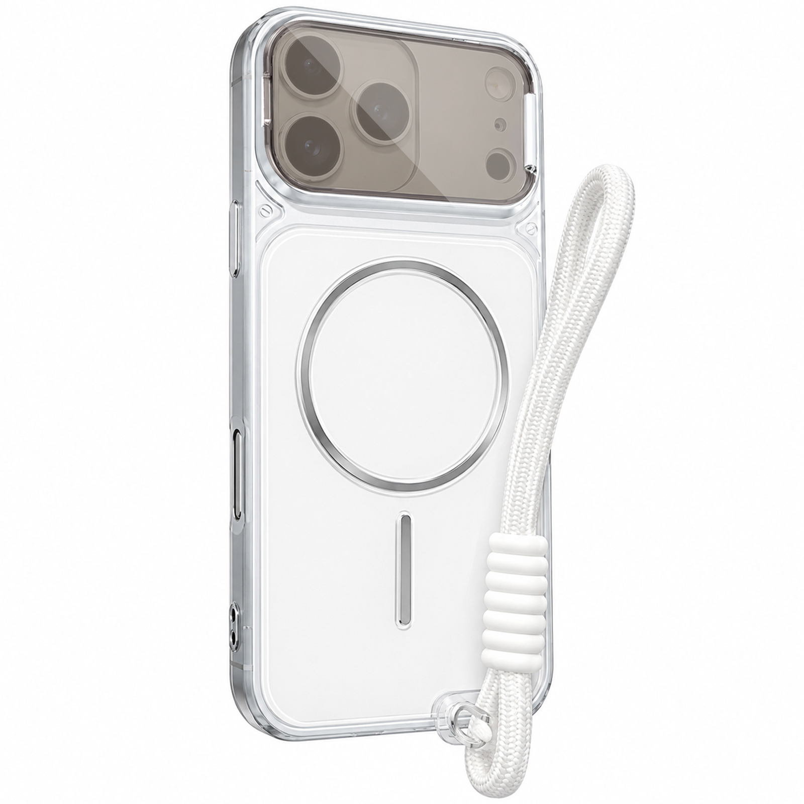 Чехол TPU+PC Pacific with Magnetic Fit and straps для Apple iPhone 17 Pro Max / 18 Pro Max (6.9"), White, TPU+PC, купить оптом с доставкой