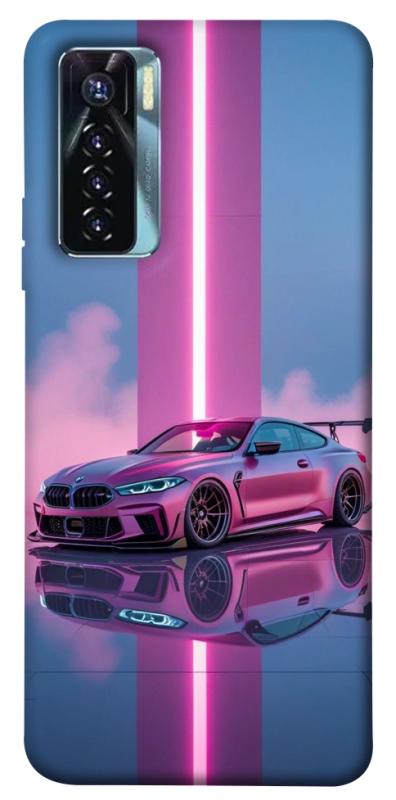 Чохол itsPrint Pink neon car для TECNO Camon 17 Pro, авто, купити оптом з доставкою