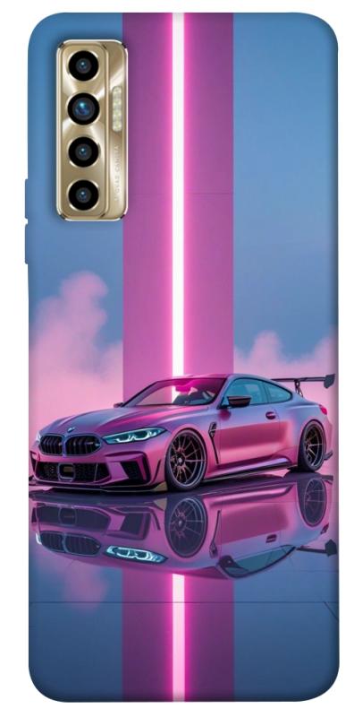 Чохол itsPrint Pink neon car для TECNO Camon 17P, авто, купити оптом з доставкою