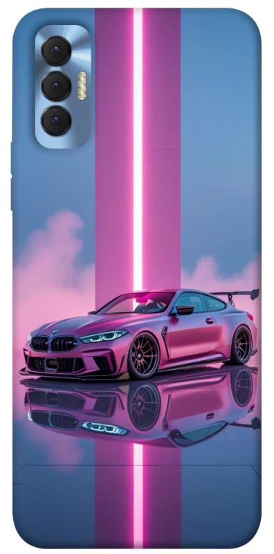 Чехол itsPrint Pink neon car для TECNO Spark 8P, авто, купить оптом с доставкой