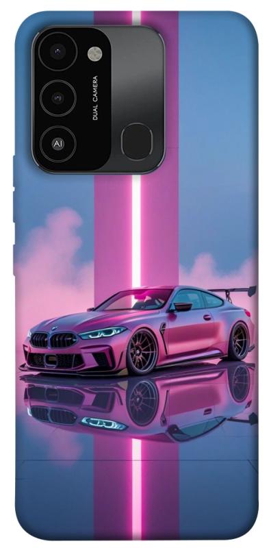 Чехол itsPrint Pink neon car для TECNO Spark 8C, авто, купить оптом с доставкой