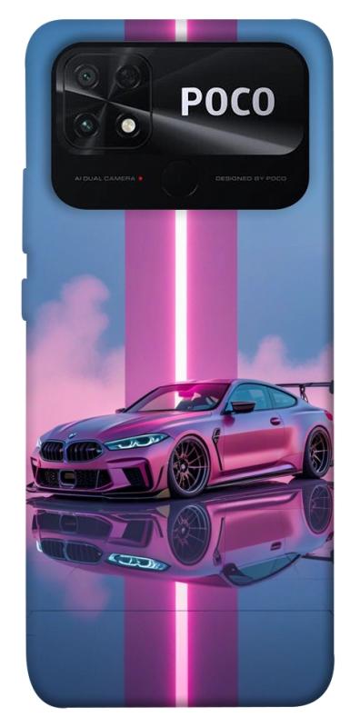 Чехол itsPrint Pink neon car для Xiaomi Poco C40, авто, купить оптом с доставкой