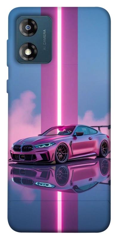 Чехол itsPrint Pink neon car для Motorola Moto E13, авто, купить оптом с доставкой
