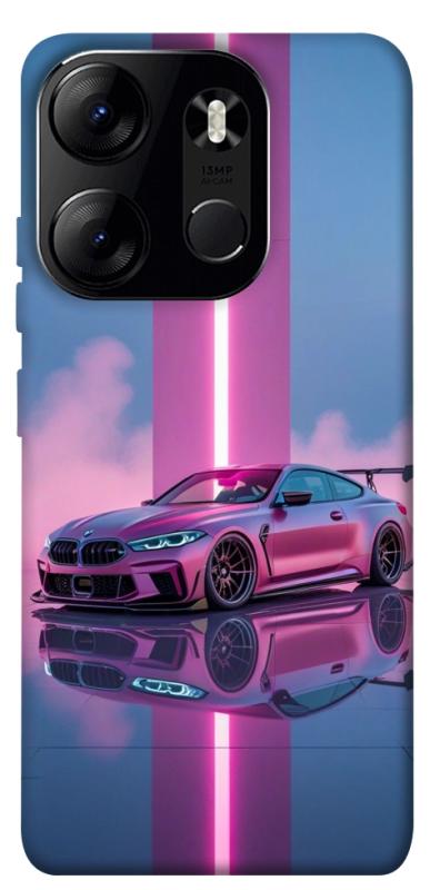 Чехол itsPrint Pink neon car для Tecno Spark Go 2023, авто, купить оптом с доставкой