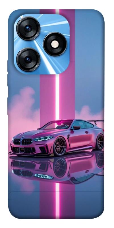 Чехол itsPrint Pink neon car для TECNO Spark 10 Pro, авто, купить оптом с доставкой