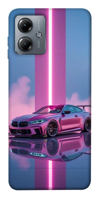 Чехол itsPrint Pink neon car для Motorola Moto G14, авто, купить оптом с доставкой