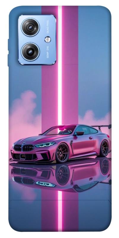 Чехол itsPrint Pink neon car для Motorola Moto G84, авто, купить оптом с доставкой