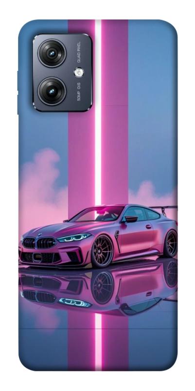 Чехол itsPrint Pink neon car для Motorola Moto G54, авто, купить оптом с доставкой