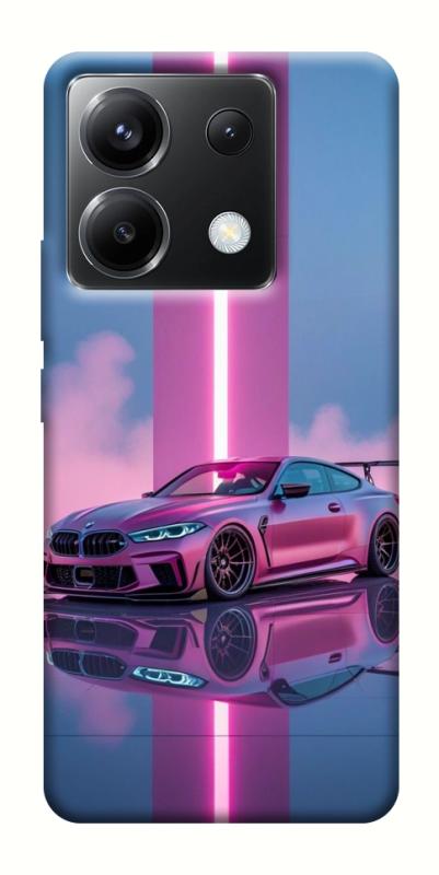 Чохол itsPrint Pink neon car для Xiaomi Poco X6, авто, купити оптом з доставкою