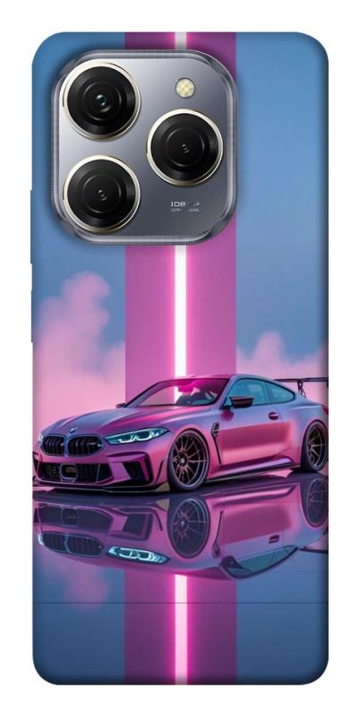 Чехол itsPrint Pink neon car для TECNO Spark 20 Pro, авто, купить оптом с доставкой