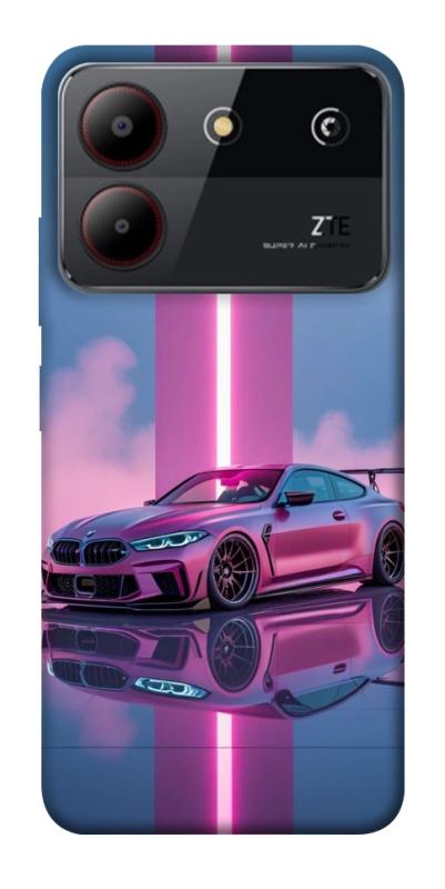 Чехол itsPrint Pink neon car для ZTE Blade A54 4G, авто, купить оптом с доставкой