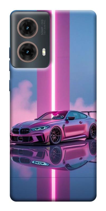 Чохол itsPrint Pink neon car для Motorola Moto G85, авто, купити оптом з доставкою