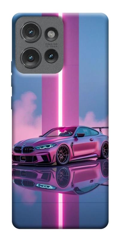 Чехол itsPrint Pink neon car для Motorola Edge 50, авто, купить оптом с доставкой
