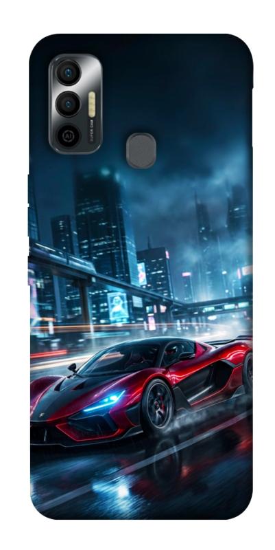Чехол itsPrint Red sport car для TECNO Spark 7, авто, купить оптом с доставкой