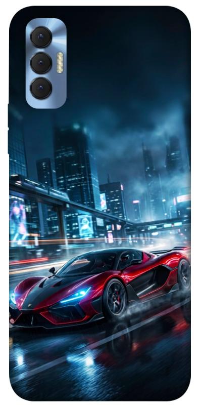 Чехол itsPrint Red sport car для TECNO Spark 8P, авто, купить оптом с доставкой