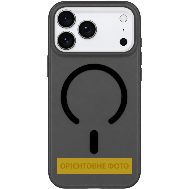 Чехол PC Matte Color with Magnetic Fit для Apple iPhone 17 (6.3"), Black, купить оптом с доставкой
