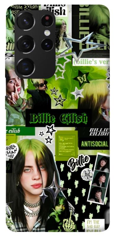 Чохол itsPrint Eilish green для Samsung Galaxy S21 Ultra, музика, купити оптом з доставкою