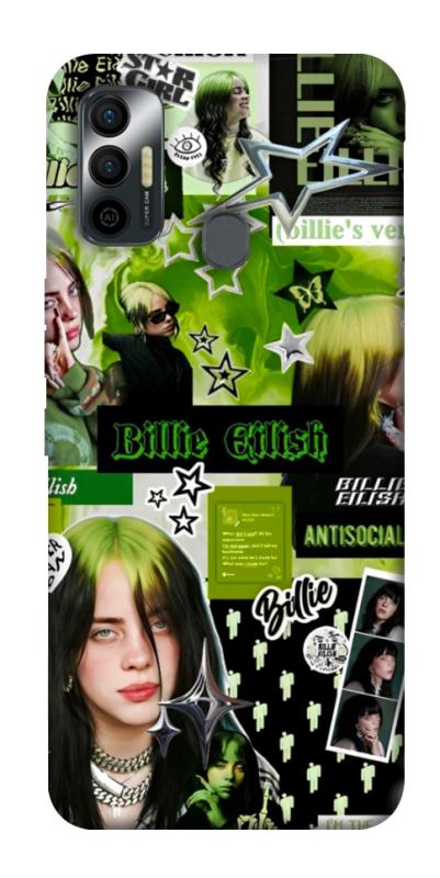 Чехол itsPrint Eilish green для TECNO Spark 7, музыка, купить оптом с доставкой