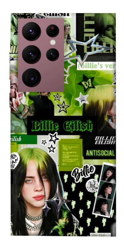 Чохол itsPrint Eilish green для Samsung Galaxy S22 Ultra, музика, купити оптом з доставкою
