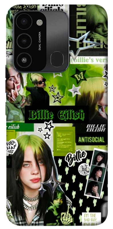 Чехол itsPrint Eilish green для TECNO Spark 8C, музыка, купить оптом с доставкой