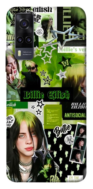 Чехол itsPrint Eilish green для Vivo Y31, музыка, купить оптом с доставкой