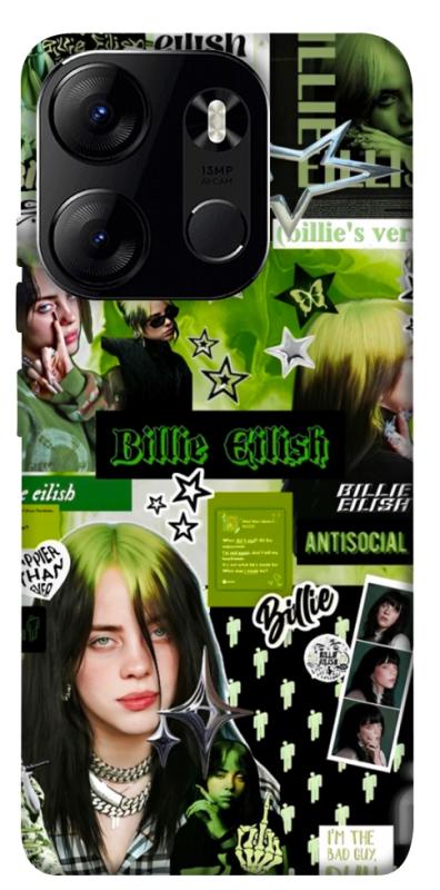 Чохол itsPrint Eilish green для Tecno Spark Go 2023, музика, купити оптом з доставкою