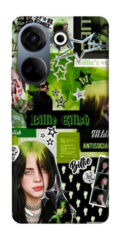 Чехол itsPrint Eilish green для TECNO Camon 20 Pro (CK7n), музыка, купить оптом с доставкой