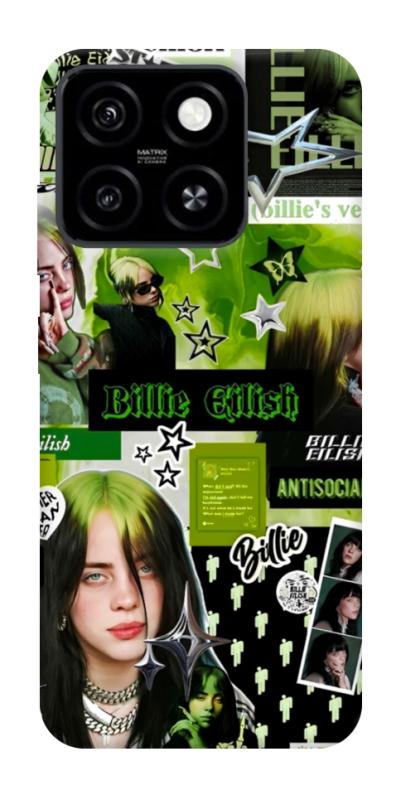Чехол itsPrint Eilish green для ZTE Blade A55 4G, музыка, купить оптом с доставкой