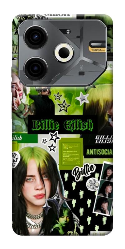 Чехол itsPrint Eilish green для TECNO Pova 6 Neo (LI6), музыка, купить оптом с доставкой
