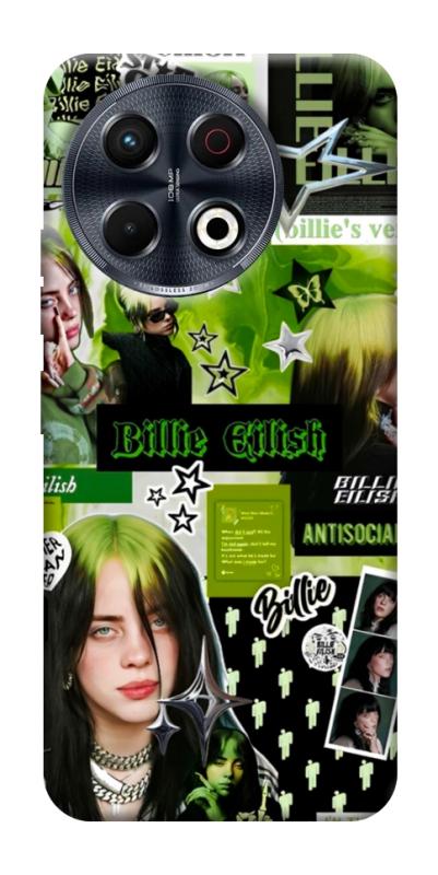 Чехол itsPrint Eilish green для TECNO Spark 30 Pro (KL7), музыка, купить оптом с доставкой
