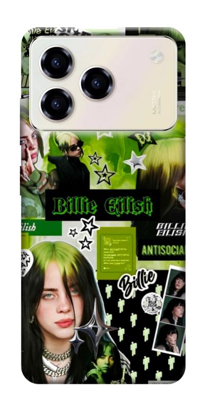 Чехол itsPrint Eilish green для ZTE Blade A76, музыка, купить оптом с доставкой