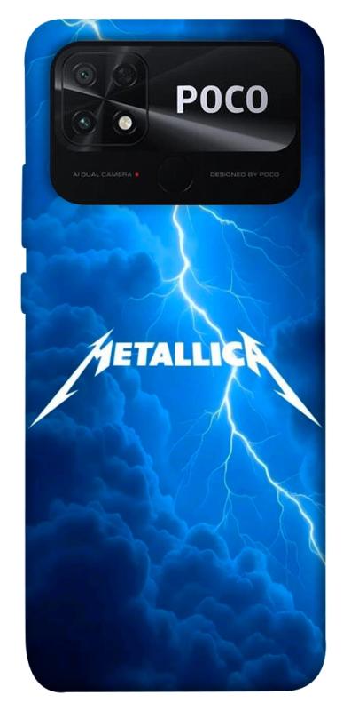 Чехол itsPrint Metallica thunder для Xiaomi Poco C40, музыка, купить оптом с доставкой